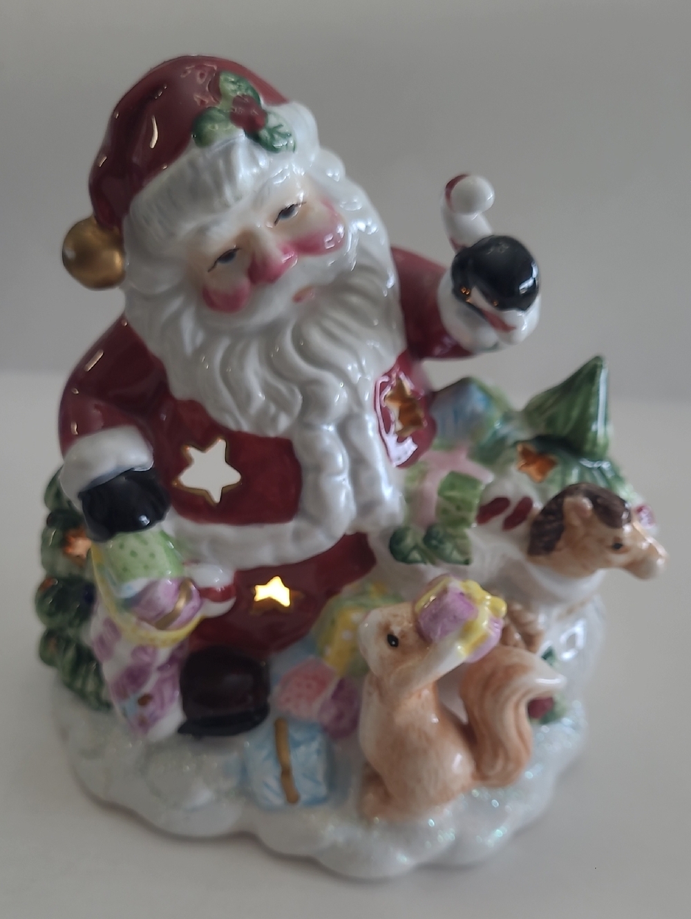 Vintage Santa Tealight/Votive Holder